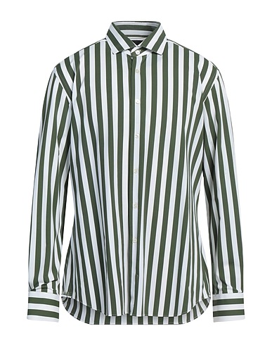 I SARTI Striped shirt Green 86% Polyamide, 14% Elastane