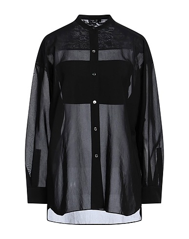 THEORY Solid colour shirts & blouses Black 50% Polyester, 50% Cotton