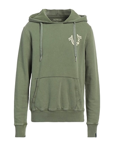 TRUE RELIGION Hooded sweatshirt Military green 100% Cotton