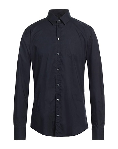 DOLCE&GABBANA Solid colour shirt Midnight blue 100% Cotton