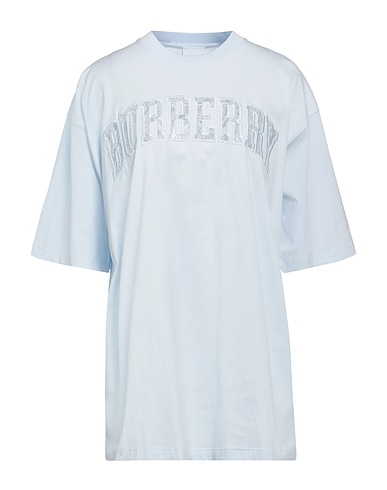 BURBERRY Oversize-T-Shirt Light blue 100% Cotton, Elastane, Polyamide, Viscose