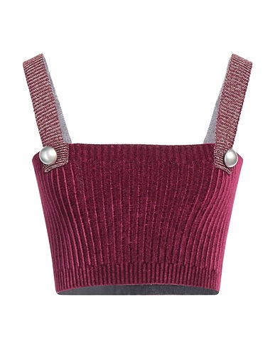 ELEONORA GOTTARDI Top Burgundy 86% Viscose, 12% Polyamide, 2% Elastane