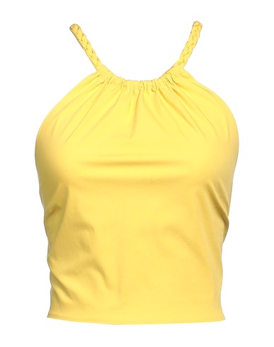 REDValentino 탑 옐로우 96% 코튼, 4% 엘라스테인