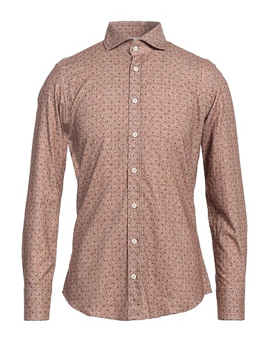 BASTONCINO Camicia fantasia Nocciola 100% Cotone