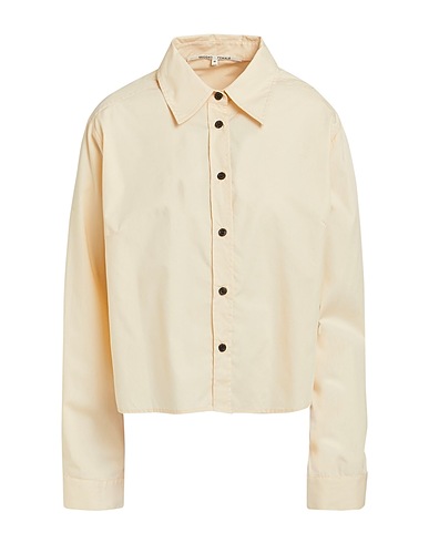 SECOND FEMALE Solid color shirts & blouses Beige 100% Cotton