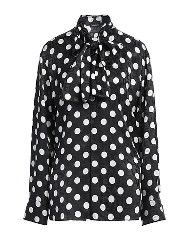 VERSACE Patterned shirts & blouses Black 67% Viscose, 33% Silk