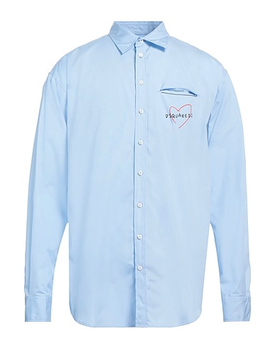 DSQUARED2 Shirts Sky blue 100% Cotton