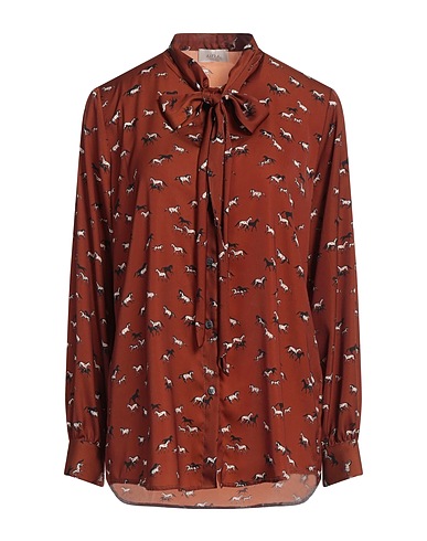 ALTEA Patterned shirts & blouses Brown 100% Polyester
