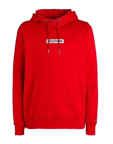 TOMMY HILFIGER Hooded track jacket  Red 100% Cotton