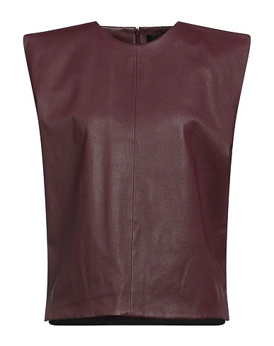 ENES Top Burgundy 95% Lambskin, 5% Elastane