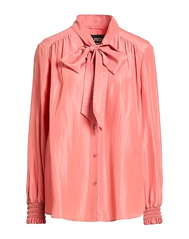 BOUTIQUE MOSCHINO Solid colour shirts & blouses SALMONE 74% Acetate, 26% Silk