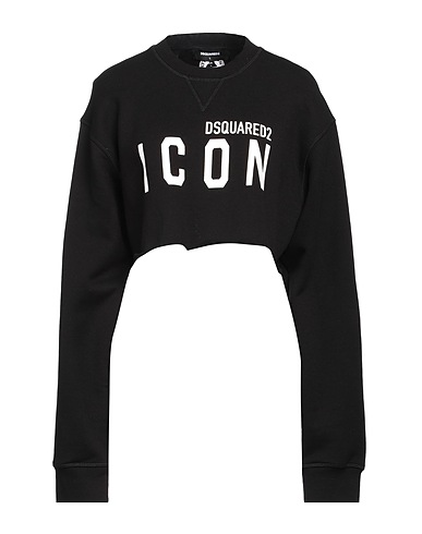 DSQUARED2 Sweatshirt Black 100% Cotton, Elastane