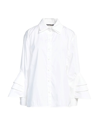 LENA LUMELSKY Solid color shirts & blouses White 100% Cotton
