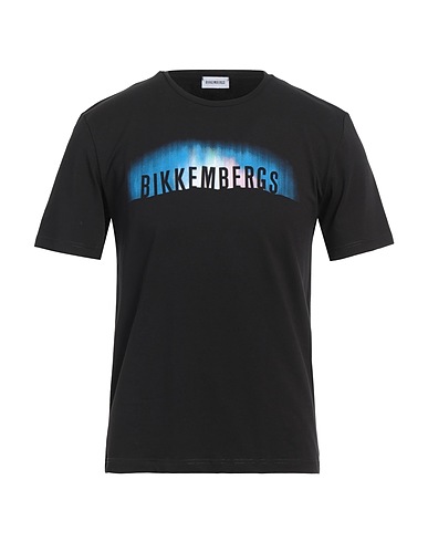 BIKKEMBERGS T-shirt Black 95% Cotton, 5% Elastane