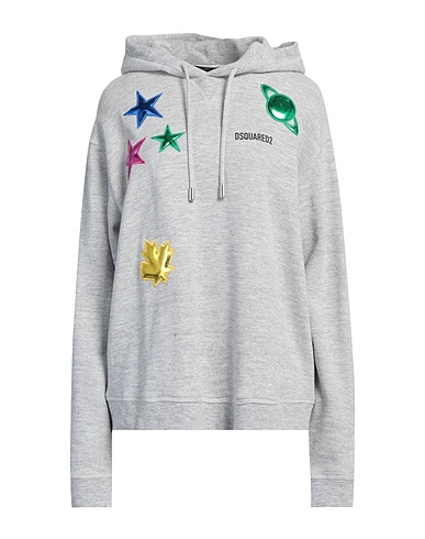 DSQUARED2 Hooded sweatshirt Light grey 92% Cotton, 8% Viscose, Elastane