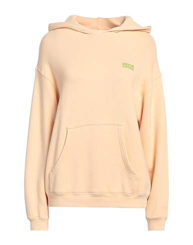 AMERICAN VINTAGE Hooded track jacket  Beige 98% Cotton, 2% Elastane
