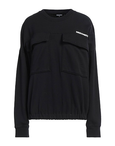 DSQUARED2 Sweatshirt Black 100% Cotton, Elastane