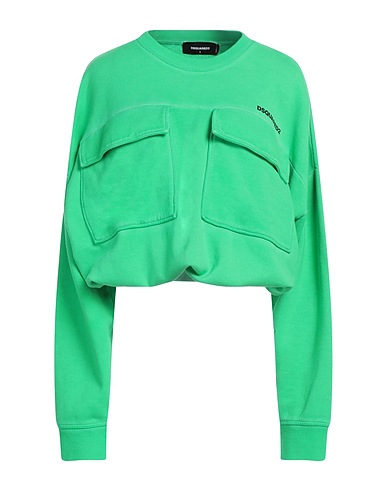 DSQUARED2 Felpa Verde 100% Cotone, Elastan