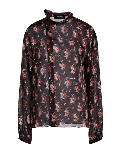 DSQUARED2 Floral shirts & blouses Plum 100% Polyester
