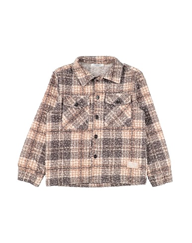 PAOLO PECORA Patterned shirt Sand 100% Polyester