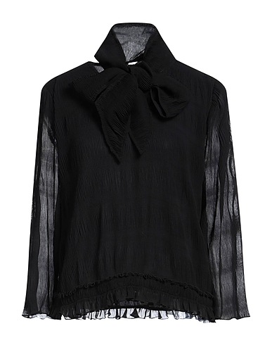 GANNI Top Black 100% Recycled polyester