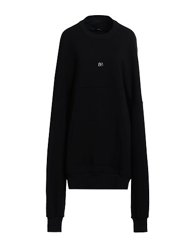 DOLCE&GABBANA Sweatshirt Black 100% Cotton, Elastane, Zamak