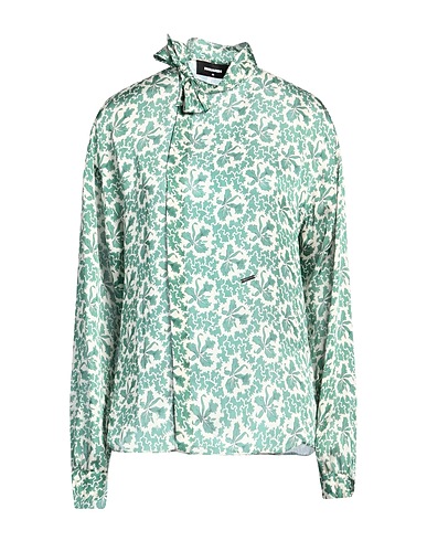 DSQUARED2 Patterned shirts & blouses Light green 100% Polyester