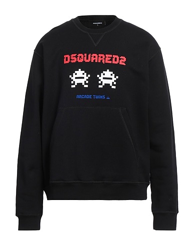 DSQUARED2 Sweatshirt Black 100% Cotton, Elastane
