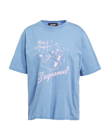 DSQUARED2 Футболка Пастельно-синий 100% Хлопок