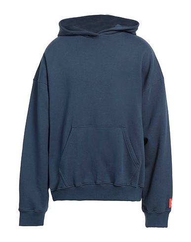 SHELTERSUIT Hooded track jacket  Navy blue 100% Cotton, Elastane