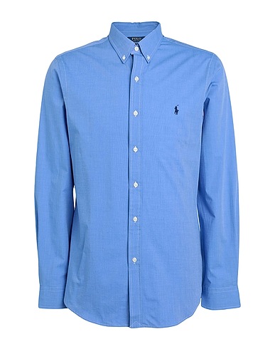 POLO RALPH LAUREN Solid colour shirt SLIM FIT STRETCH POPLIN SHIRT
 Light blue 91% Cotton, 9% Elastane