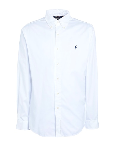 POLO RALPH LAUREN Solid colour shirt SLIM FIT STRETCH POPLIN SHIRT
 White 91% Cotton, 9% Elastane