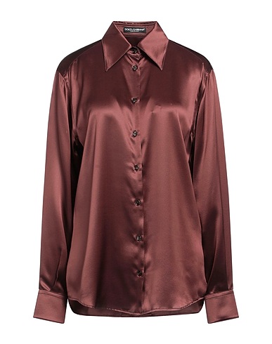 DOLCE&GABBANA Silk shirts & blouses Chocolate brown 100% Silk