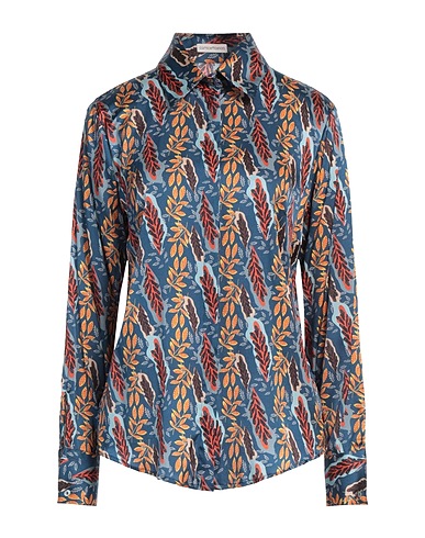 CAMICETTASNOB Floral shirts & blouses Blue 57% Viscose, 32% Silk, 11% Elastane