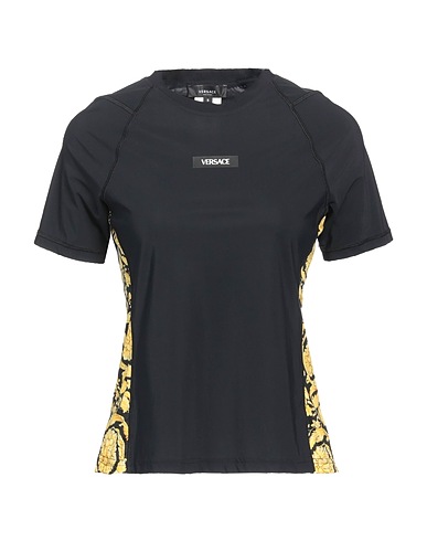 VERSACE T-shirt Black 73% Polyamide, 27% Elastane