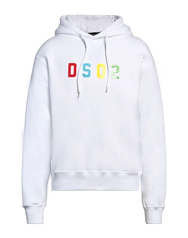 DSQUARED2 Hooded sweatshirt White 100% Cotton, Elastane