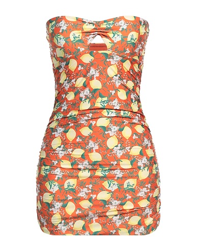 LA PERLA Kurzes Kleid Orange 87% Polyester, 13% Elastan