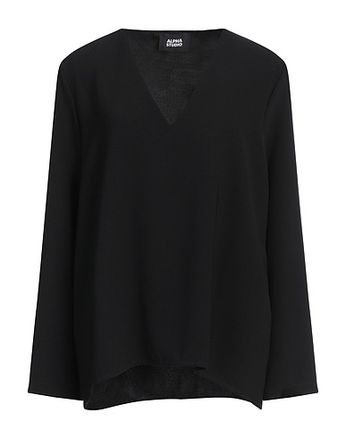 ALPHA STUDIO Top Nero 91% Poliestere, 9% Elastan