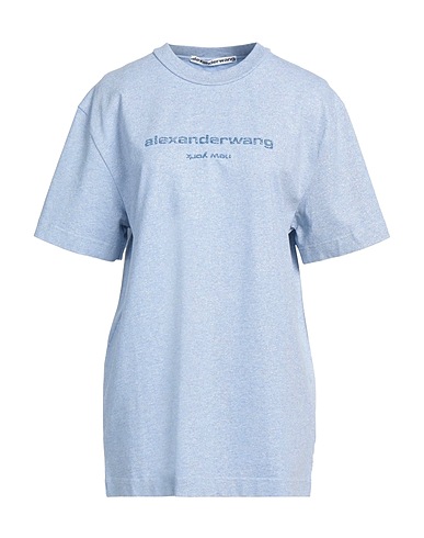 ALEXANDER WANG T-shirt Sky blue 100% Cotton, Elastane