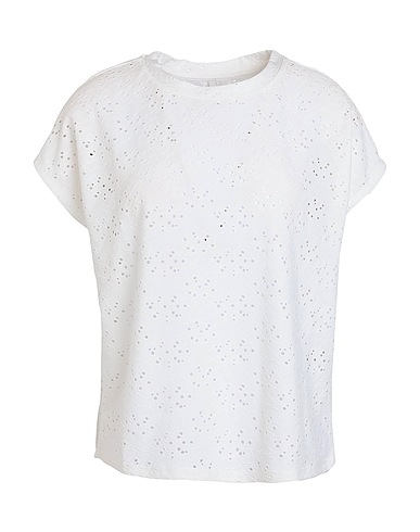ONLY T-shirt White 94% Polyester, 6% Elastane