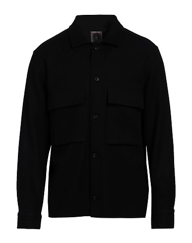 DESTIN Solid colour shirt Black 75% Wool, 25% Cashmere