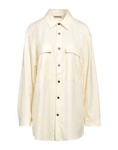 DARKPARK Solid colour shirts & blouses Cream 100% Virgin Wool