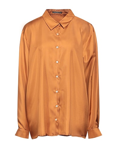 LAURA URBINATI Silk shirts & blouses Camel 100% Silk
