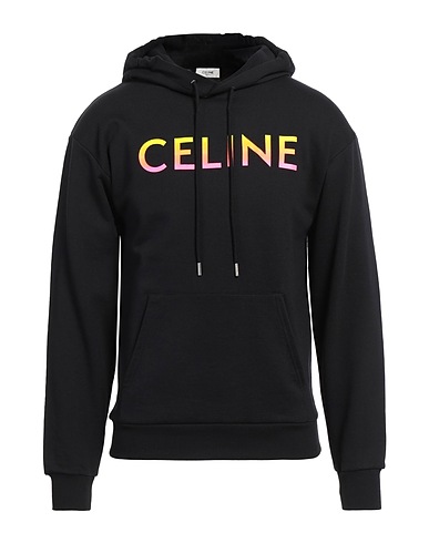 CELINE Hooded track jacket  Black 100% Cotton, Elastane