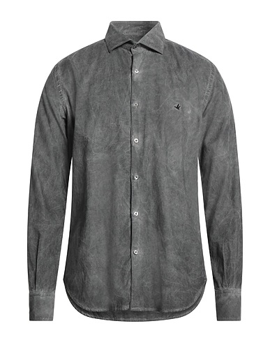 BROOKSFIELD Solid colour shirt Grey 100% Cotton