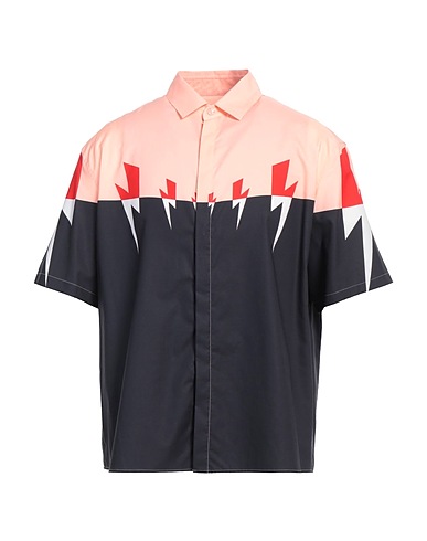NEIL BARRETT Patterned shirt Pink 100% Cotton