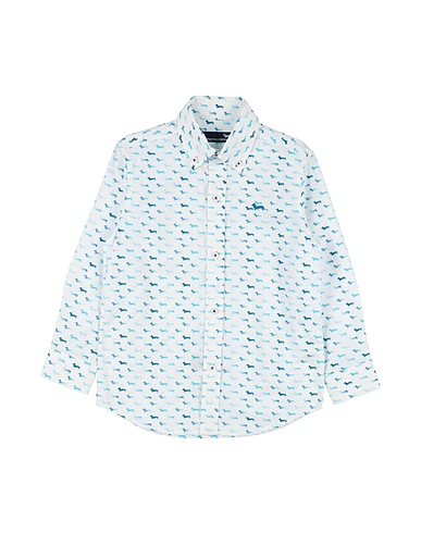 HARMONT & BLAINE Patterned shirt Turquoise 100% Cotton