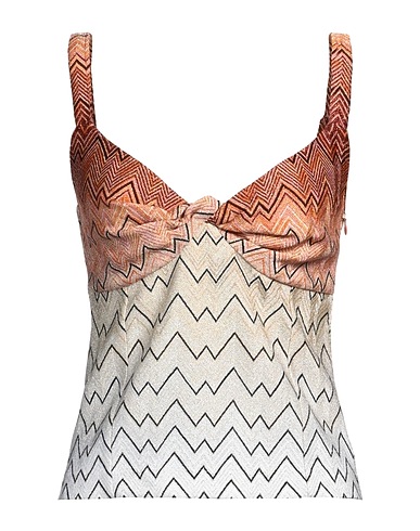 MISSONI Top Beige 50% Polyester, 41% Viscose, 9% Cupro