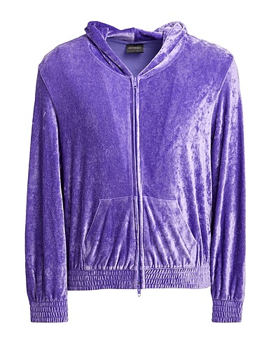 BALENCIAGA Hooded sweatshirt Purple 79% Viscose, 19% Polyamide, 2% Elastane