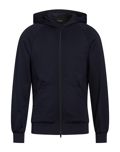 BALENCIAGA Hooded track jacket  Midnight blue 64% Polyamide, 36% Cotton, Polyester